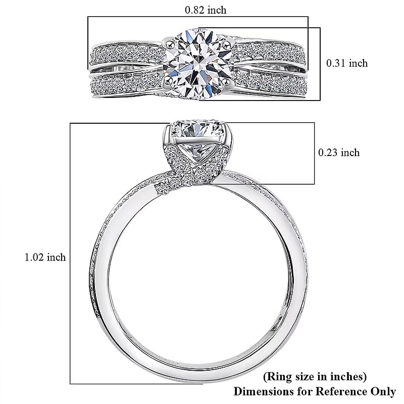 IGI Certified Luxuriant Lab Grown Diamond E-F VS 1.50 ctw Ring in 950 Platinum (Size 9.0)