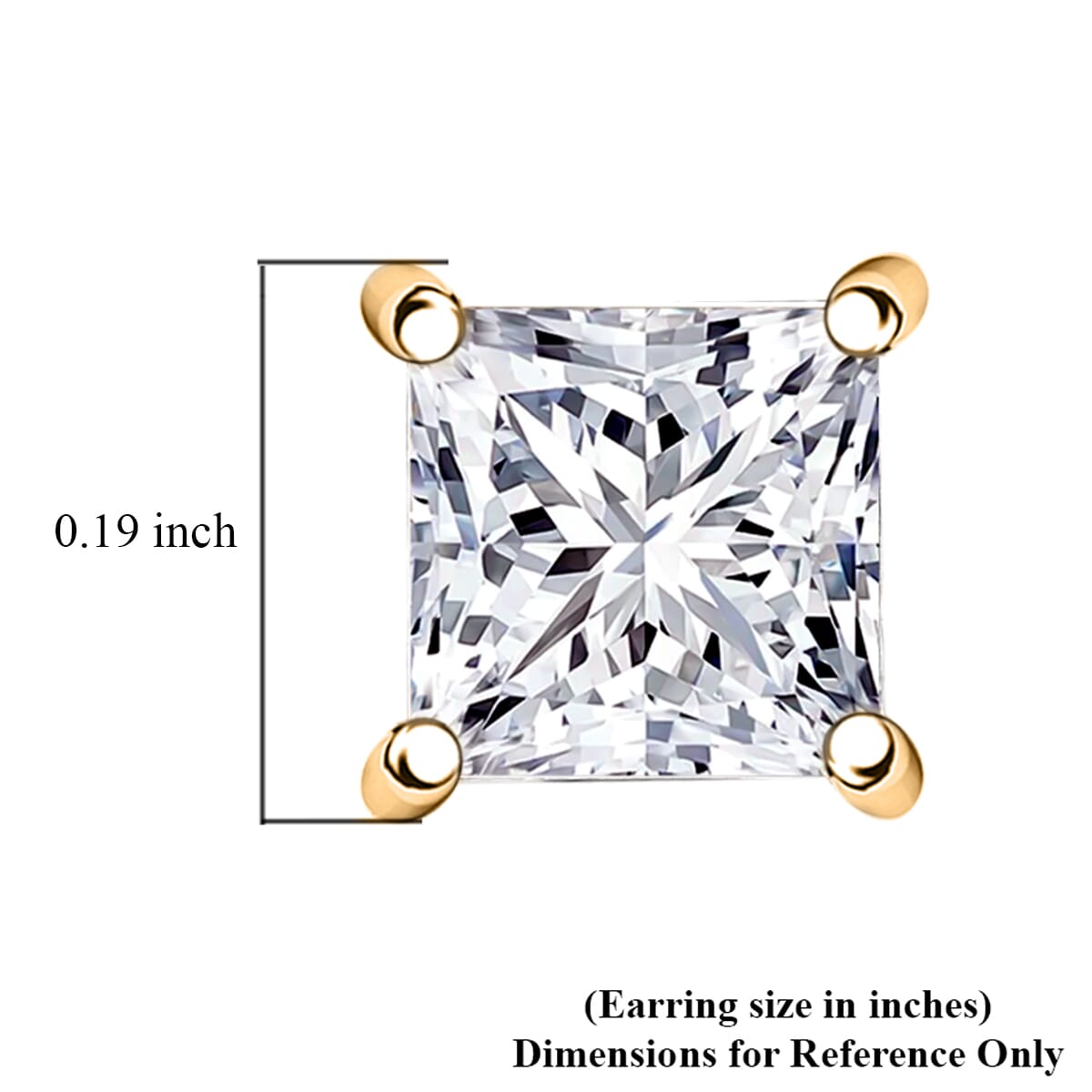 IGI Certified Luxuriant Lab Grown Diamond E-F VS 1.00 ctw Solitaire Stud Earrings in 14K Yellow Gold  image number 5