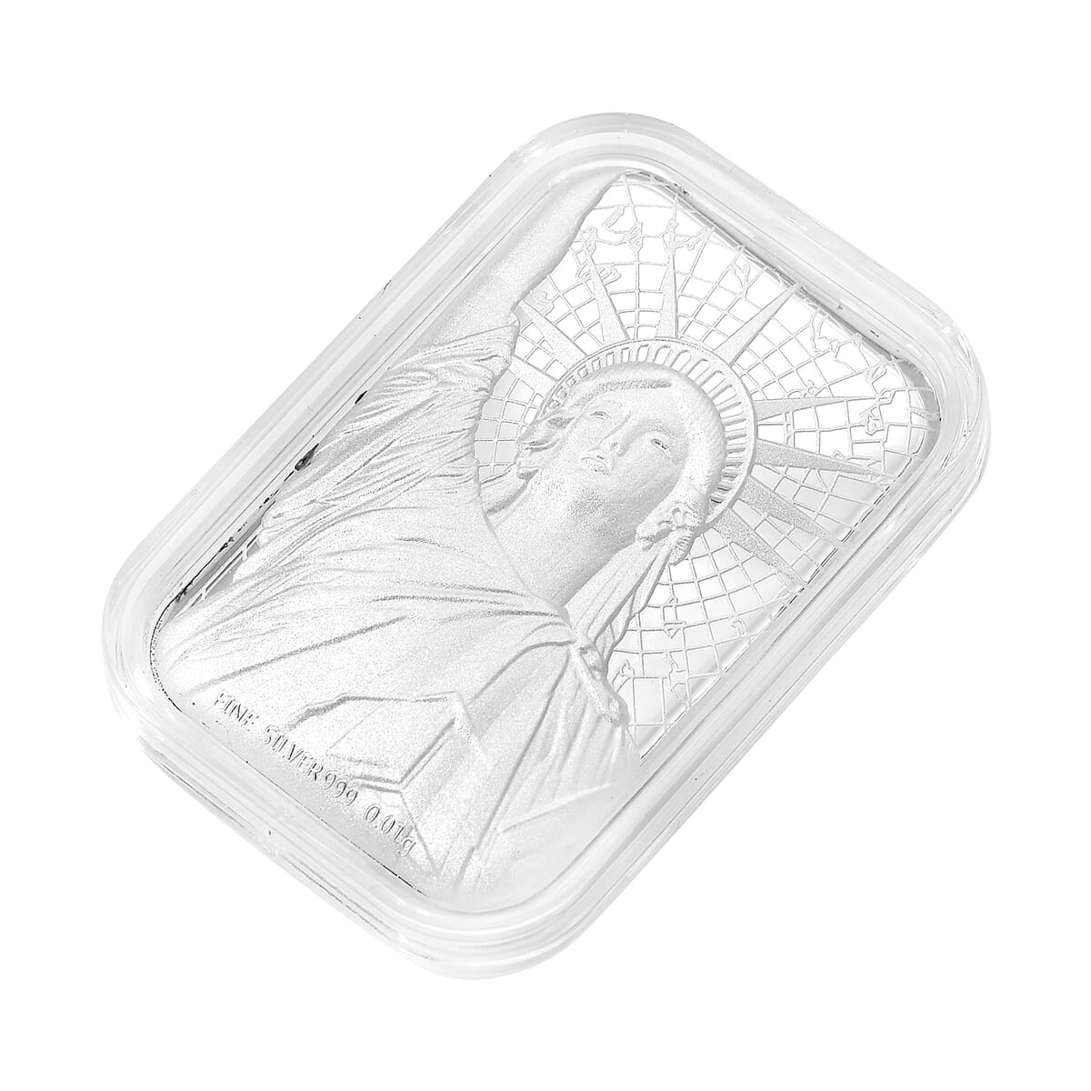 999 Fine Silver Statue of Liberty Emboss Sheet 31x45.5mm (0.01g) image number 2