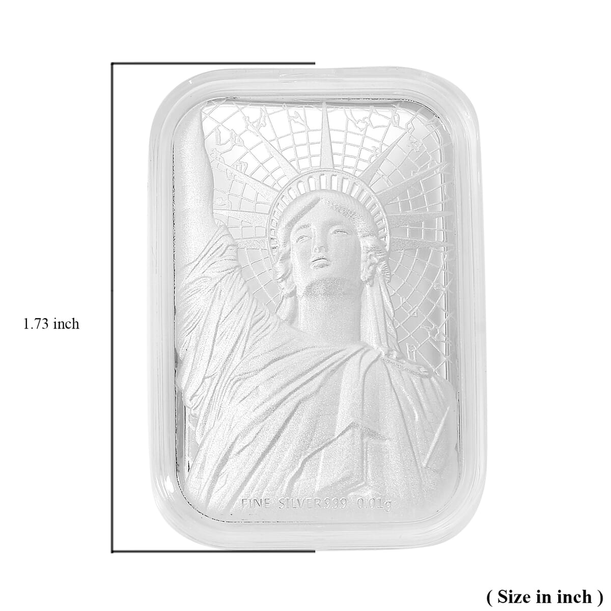 999 Fine Silver Statue of Liberty Emboss Sheet 31x45.5mm (0.01g) image number 4