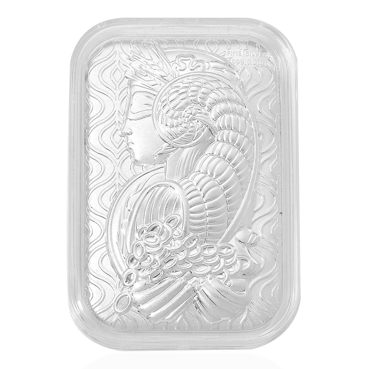 999 Fine Silver Lady Fortuna Emboss Sheet 31x45.5mm (0.01g) image number 0