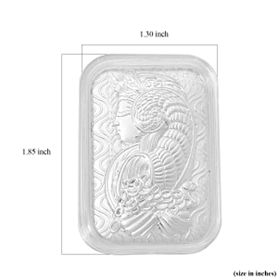 999 Fine Silver Lady Fortuna Emboss Sheet 31x45.5mm (10mg)