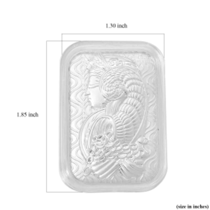 999 Fine Silver Lady Fortuna Emboss Sheet 31x45.5mm (10mg)