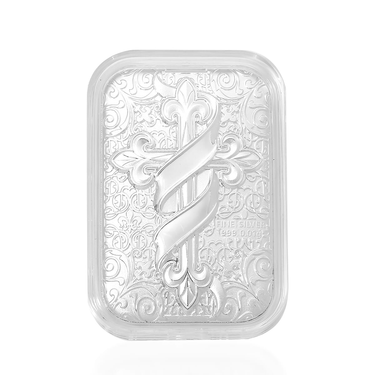 999 Fine Silver Cross Emboss Sheet 31x45.5mm (0.01g) image number 0