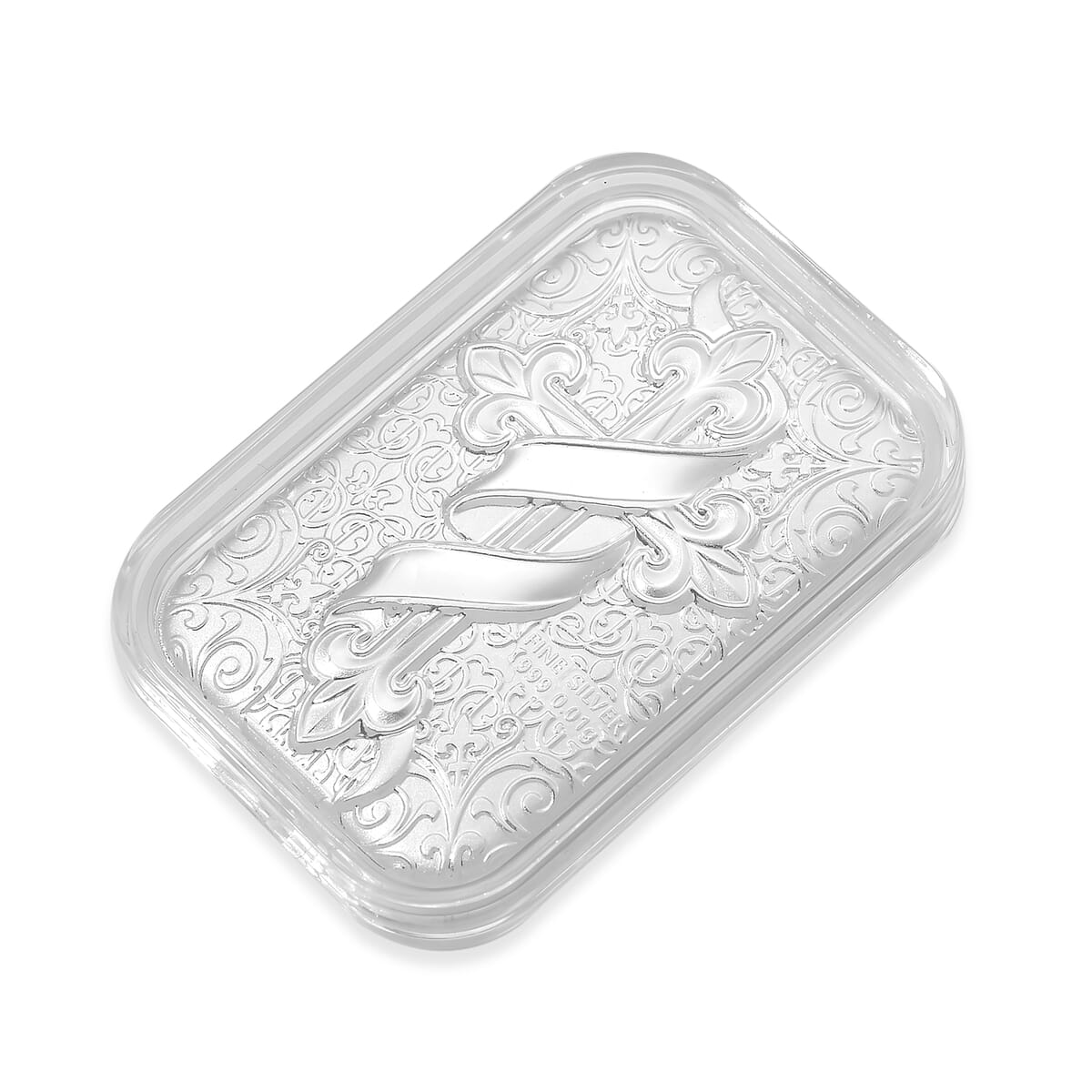 999 Fine Silver Cross Emboss Sheet 31x45.5mm (0.01g) image number 2