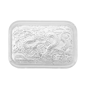 Doorbuster 999 Fine Silver Dragon Emboss Bar 31x45.5mm (10mg)