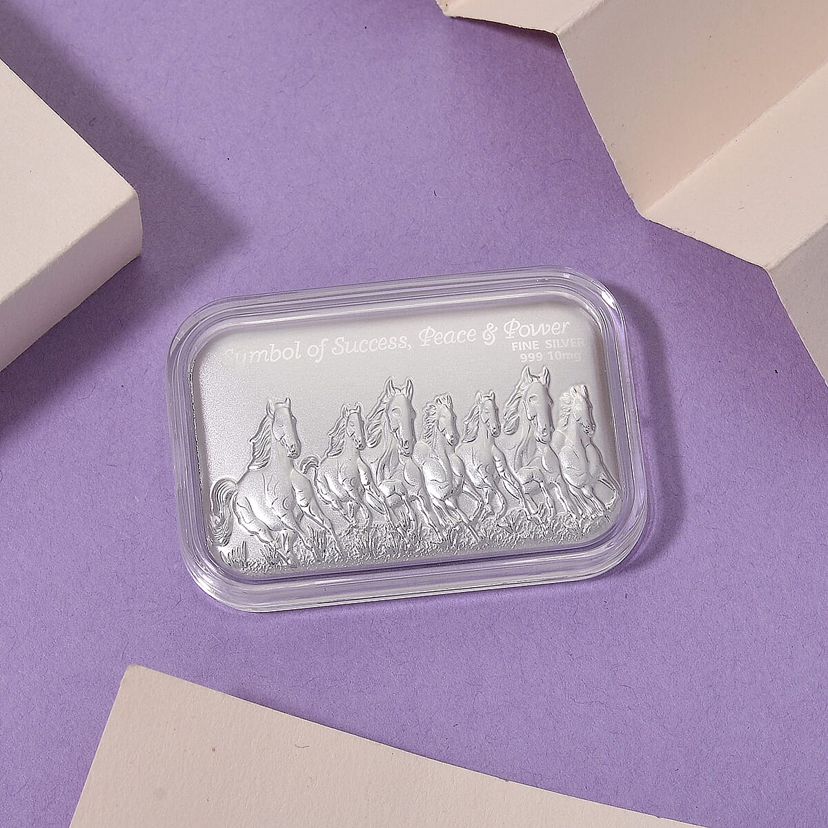 Doorbuster 999 Fine Silver Success Peace & Power Emboss Sheet 31x45.5mm (10mg) image number 1