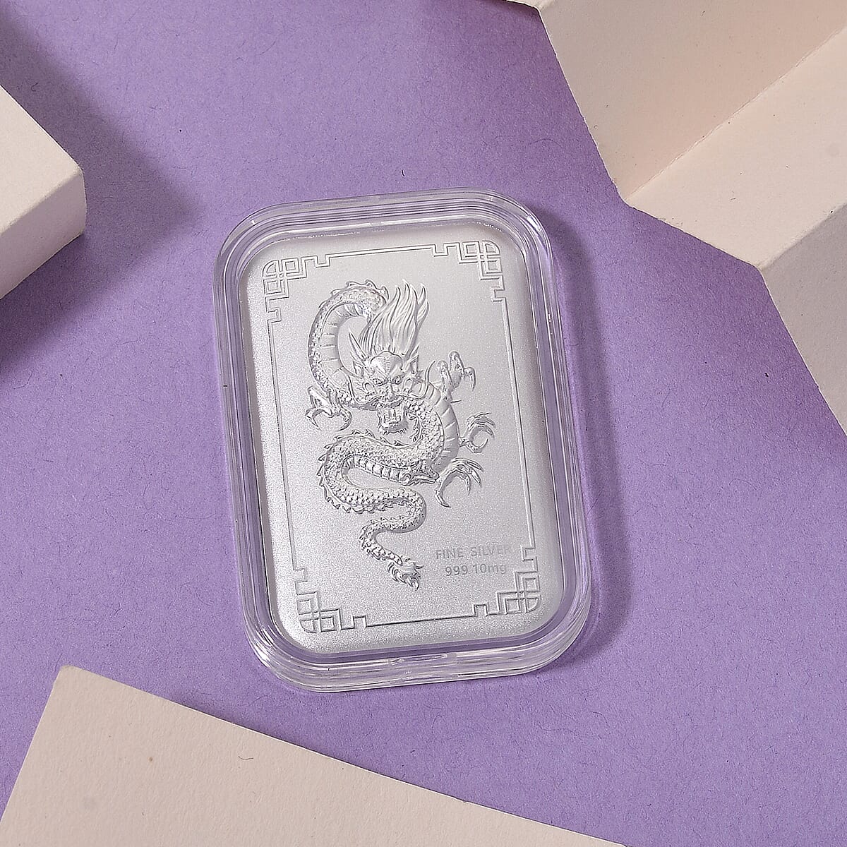 Doorbuster 999 Fine Silver Dragon Emboss Sheet 31x45.5mm (10mg) image number 1