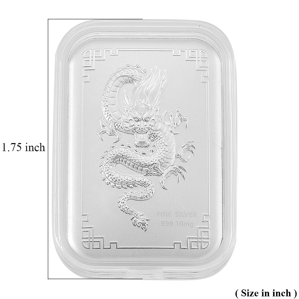 999 Fine Silver Dragon Emboss Sheet 31x45.5mm (10mg)