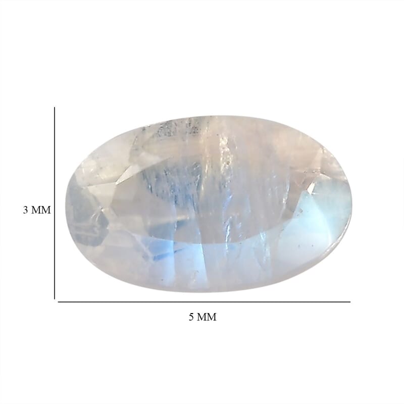AA Rainbow Moonstone Set of 2 (Ovl 5x3 mm) 0.40 ctw Loose Gemstone