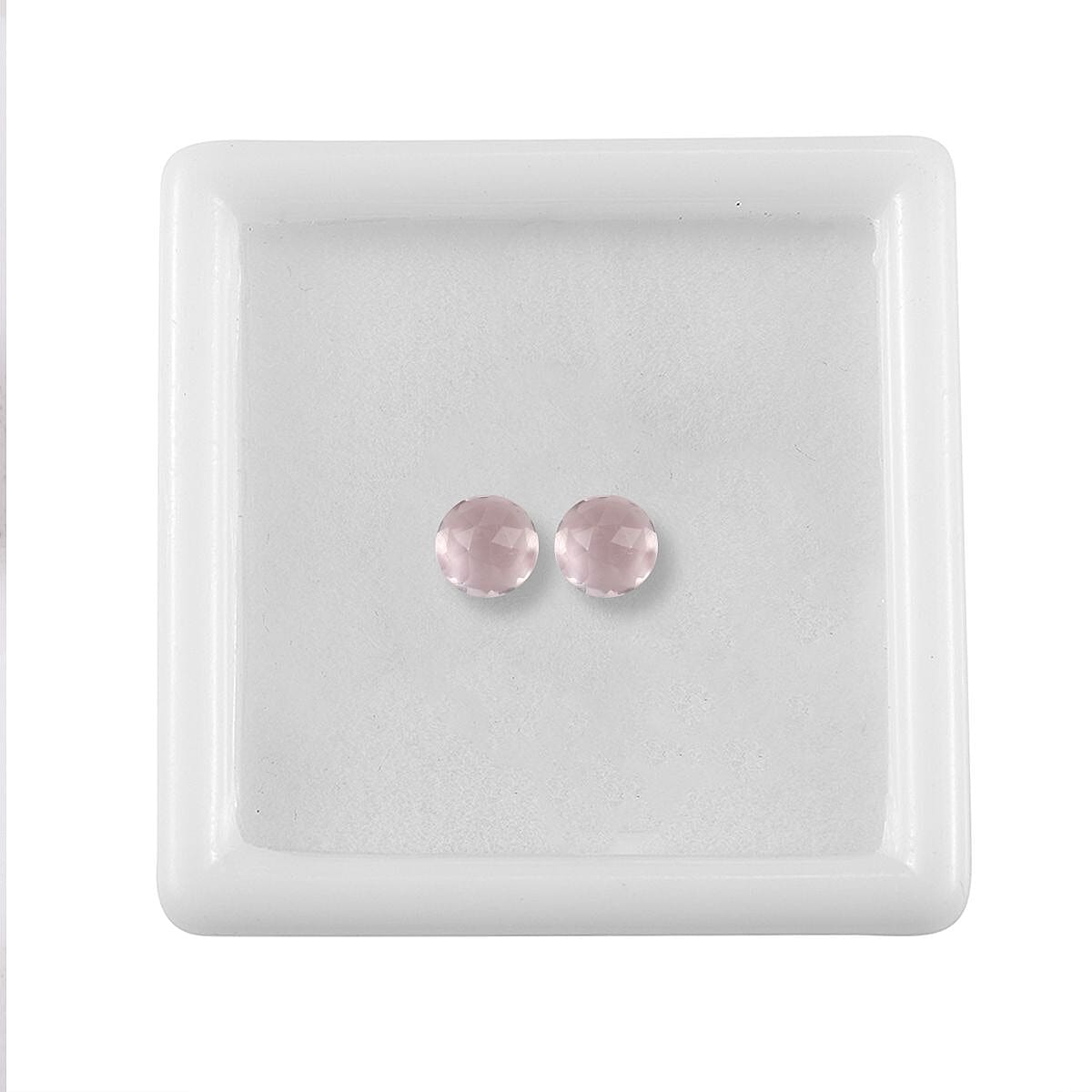 Galilea Rose Quartz Set of 2 (Rnd 5 mm) 0.90 ctw Loose Gemstone image number 3