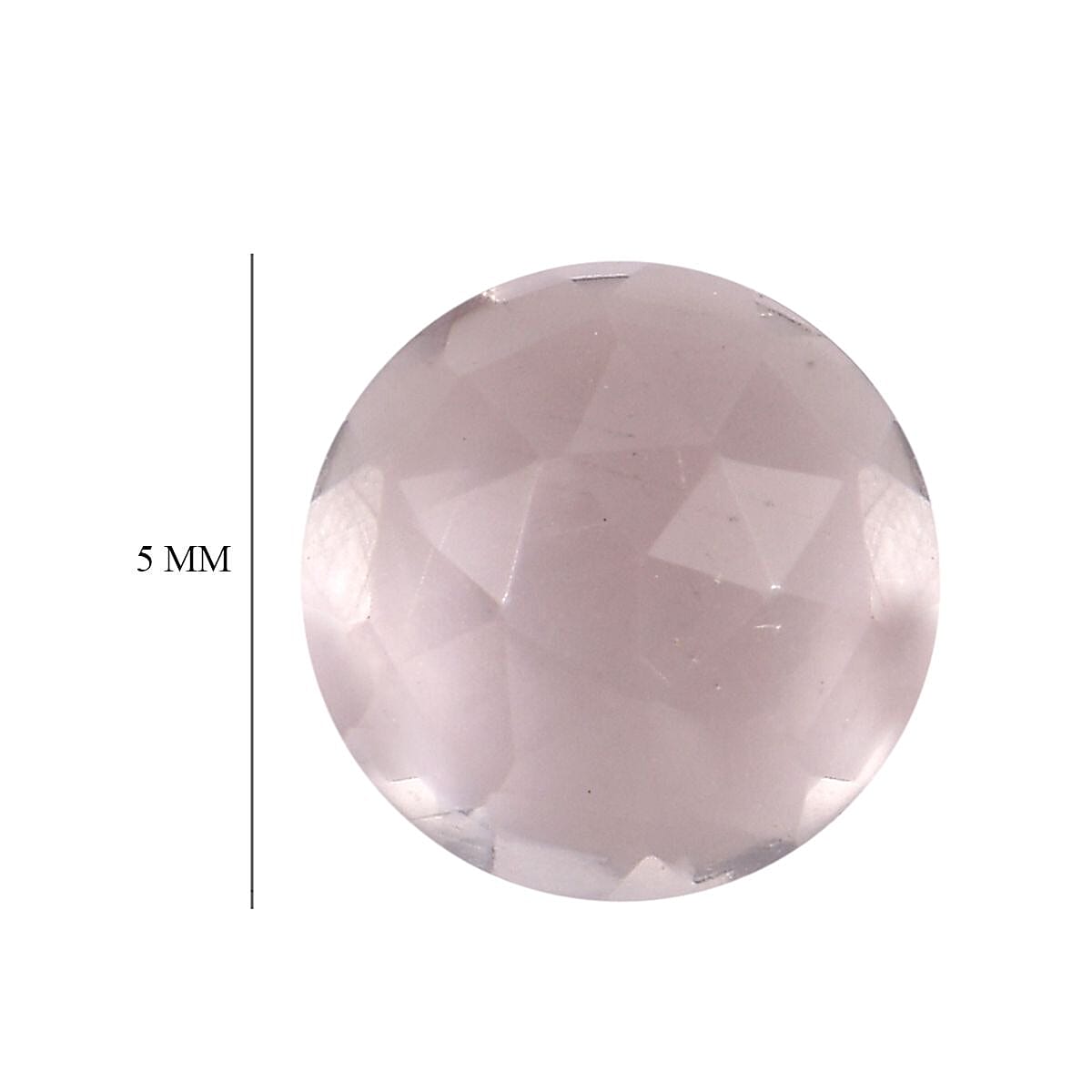 Galilea Rose Quartz Set of 2 (Rnd 5 mm) 0.90 ctw Loose Gemstone