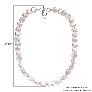 Freshwater Pearl 155.00 ctw Necklace in Rhodium Over Sterling Silver 18 Inches