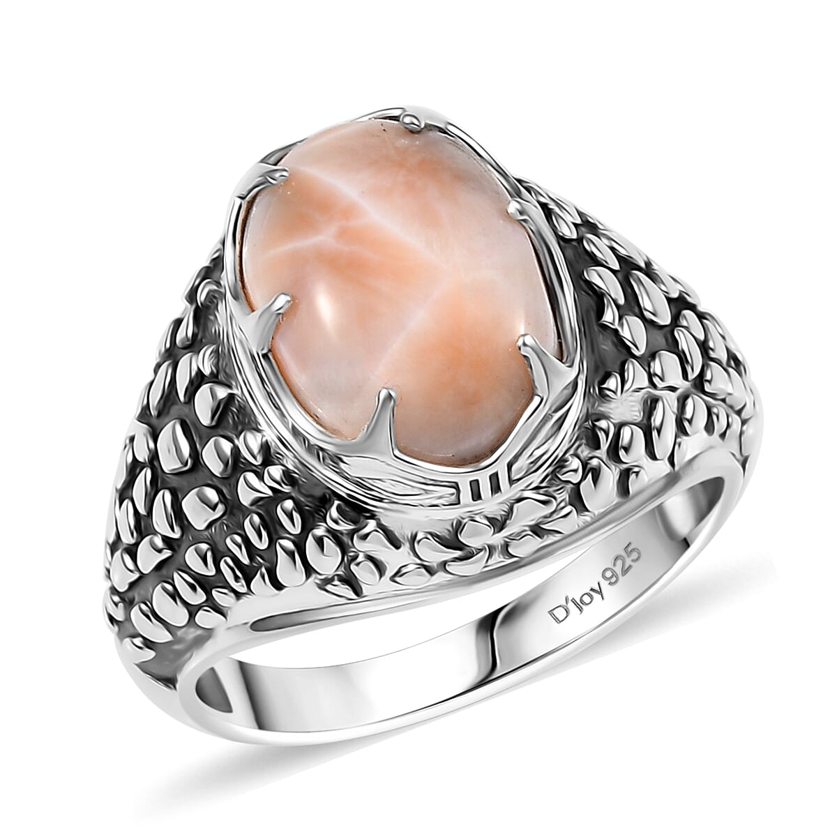 D'Joy Artisan Crafted Pink Natrolite 5.35 ctw Men's Ring in Sterling Silver (Size 12.0) image number 0