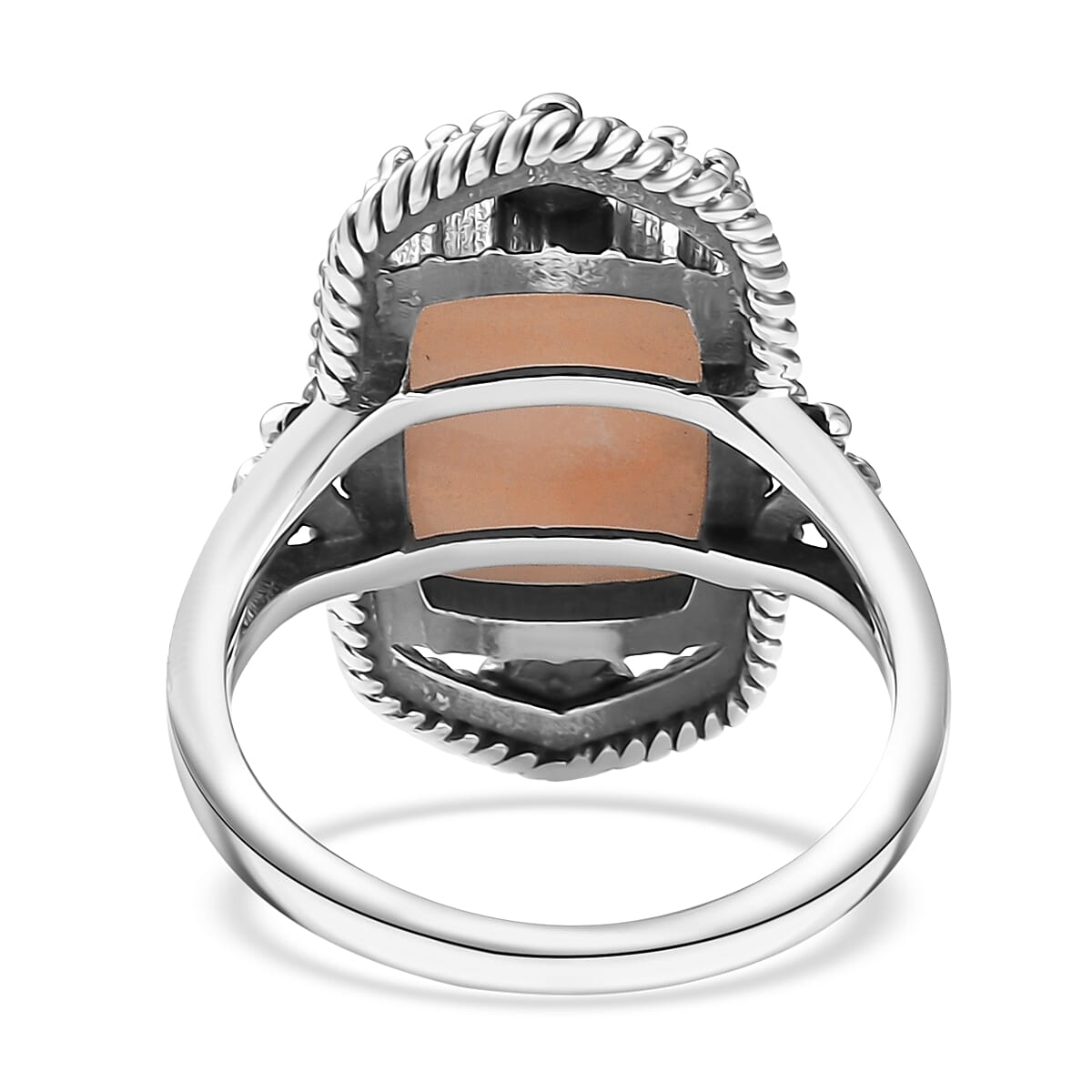 D'Joy Artisan Crafted Pink Natrolite 6.70 ctw Blooming flowers Ring in Sterling Silver (Size 10.0)