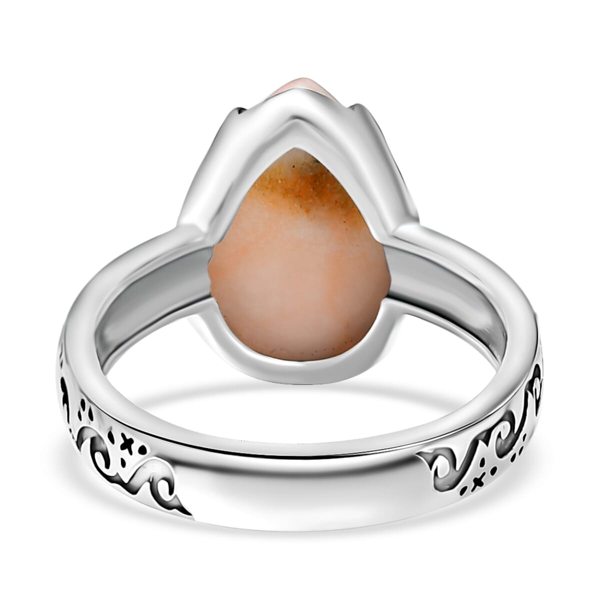 D'Joy Artisan Crafted Pink Natrolite 4.50 ctw Swirls Ring in Sterling Silver (Size 7.0) image number 4