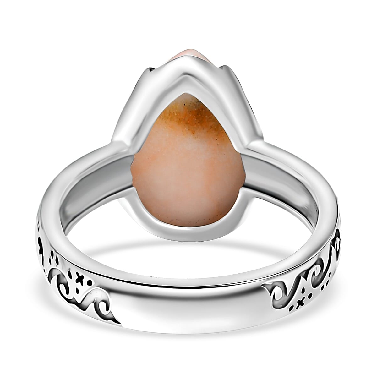 D'Joy Artisan Crafted Pink Natrolite 4.50 ctw Swirls Ring in Sterling Silver (Size 8.0) image number 4