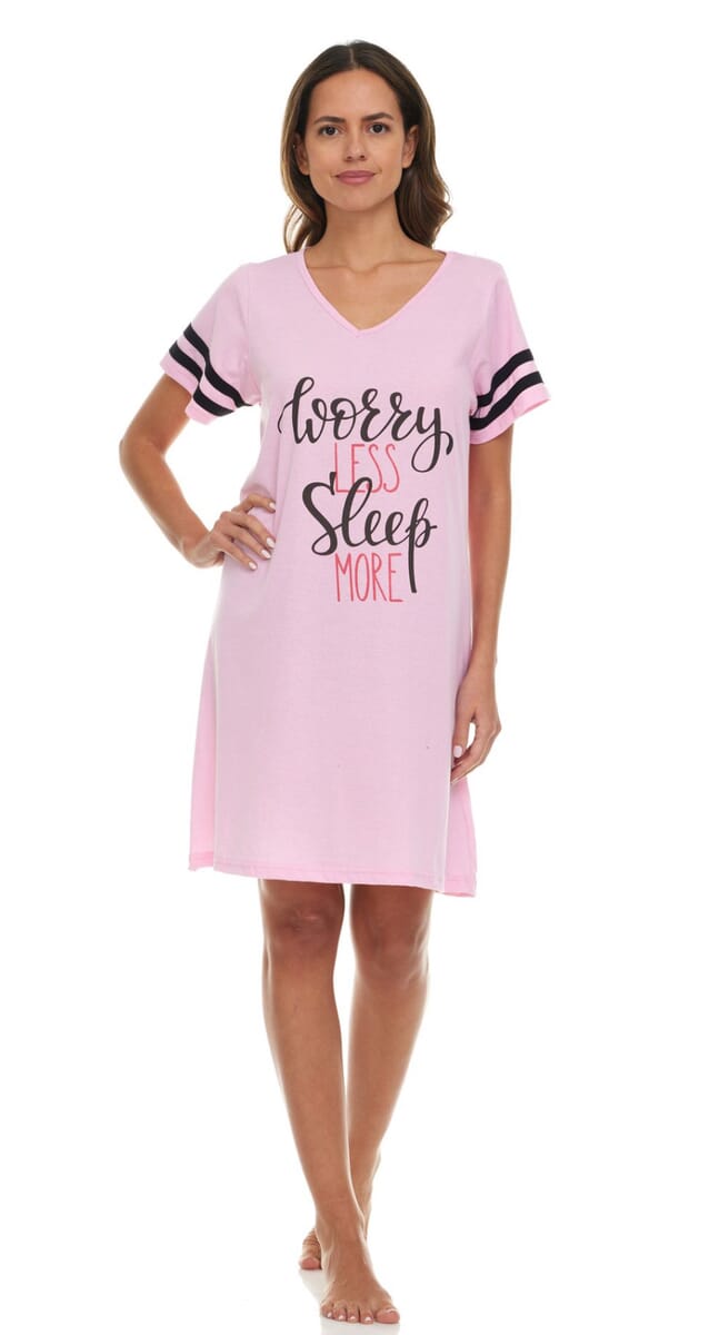 Lati Fashions Baby Pink Sleep Shirt - L (Ships in 5-10 Business Days) image number 0