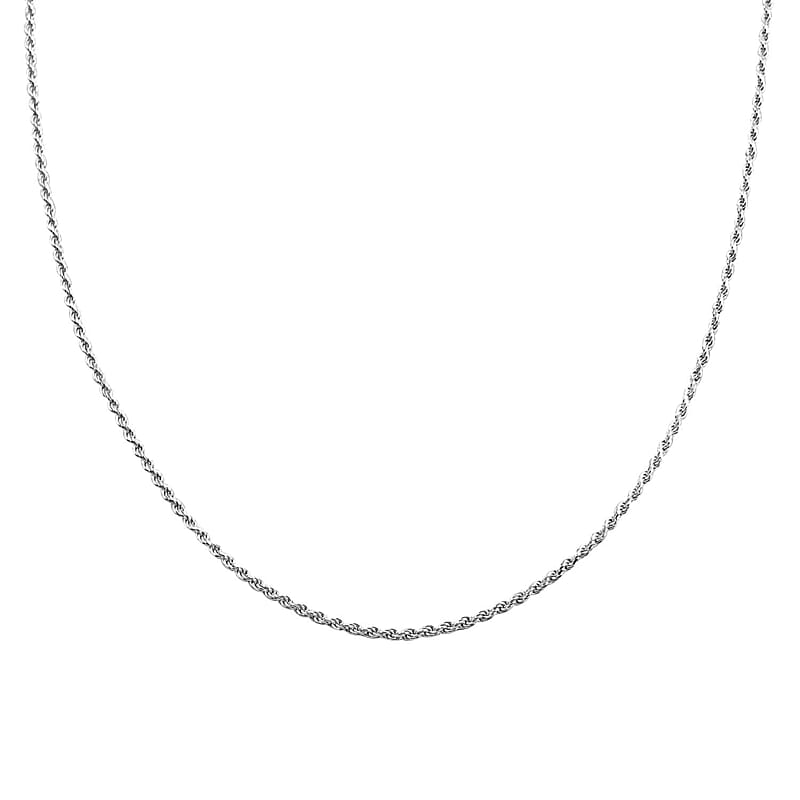 2mm Rope Chain Necklace in Sterling Silver 7.40 Grams 22 Inches