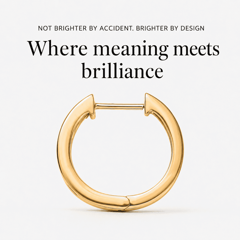 Luxuriant Lab Grown Diamond G-H SI 0.40 ctw Stardust Orbit Hoop Earrings in 18K Vermeil Yellow Gold Over Sterling Silver