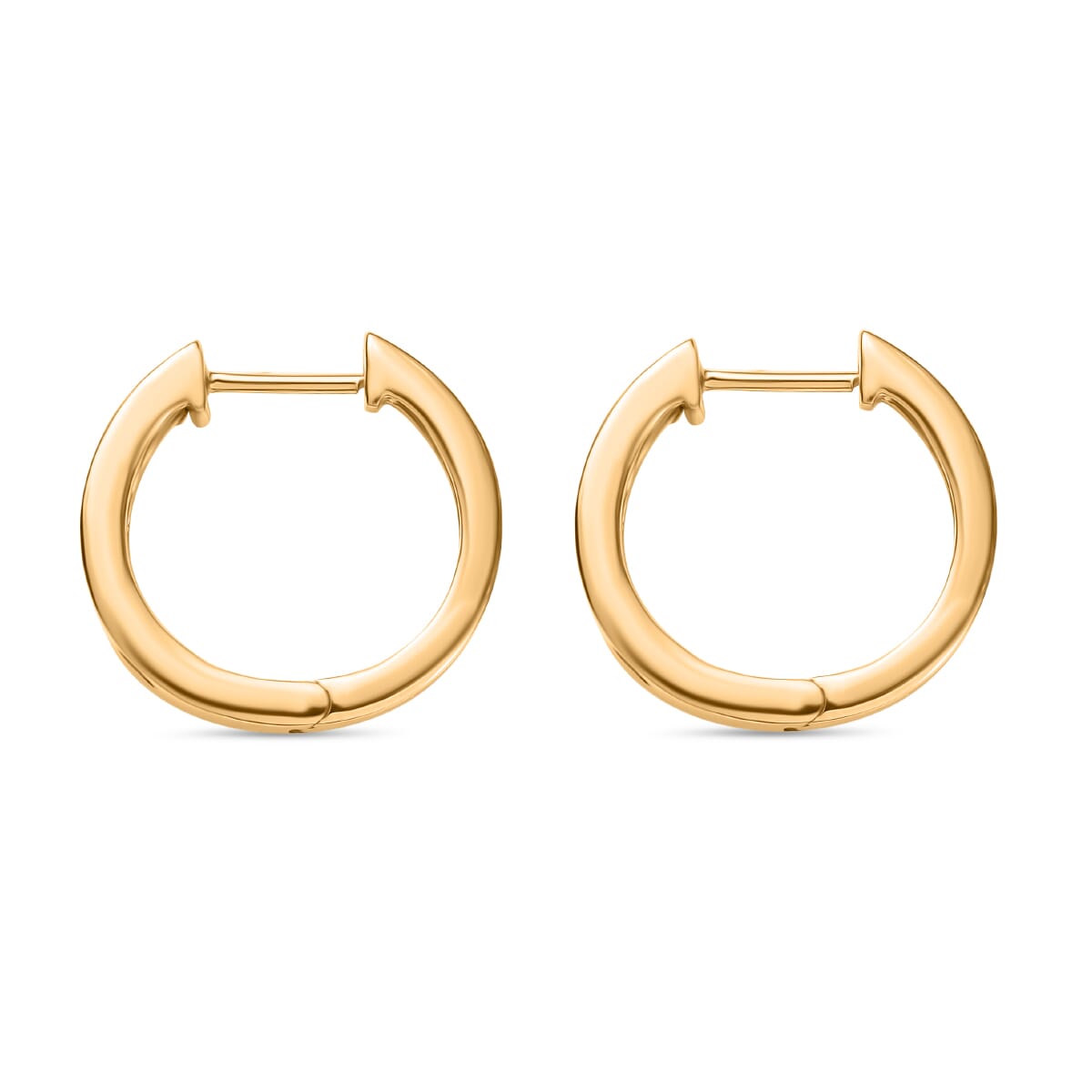 Luxuriant Lab Grown Diamond Hoop Earrings in 18K Vermeil YG Over Sterling Silver 0.33 ctw image number 3