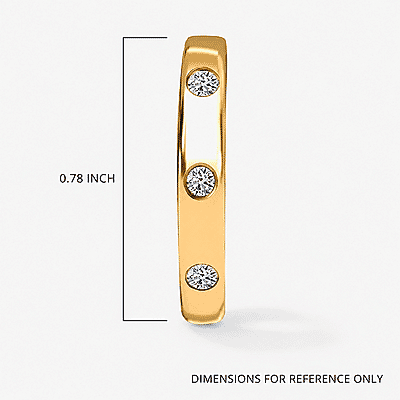 Luxuriant Lab Grown Diamond G-H SI 0.40 ctw Stardust Orbit Hoop Earrings in 18K Vermeil Yellow Gold Over Sterling Silver