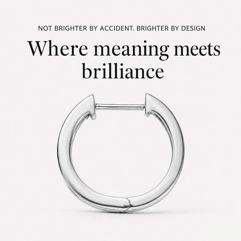 Luxuriant Lab Grown Diamond G-H SI 0.35 ctw Stardust Orbit Hoop Earrings in Rhodium Over Sterling Silver