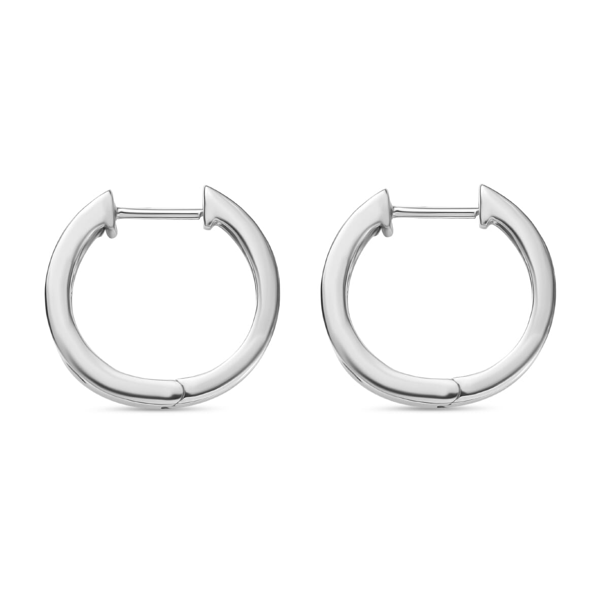 Luxuriant Lab Grown Diamond 0.33 ctw Hoop Earrings in Rhodium Over Sterling Silver  image number 3