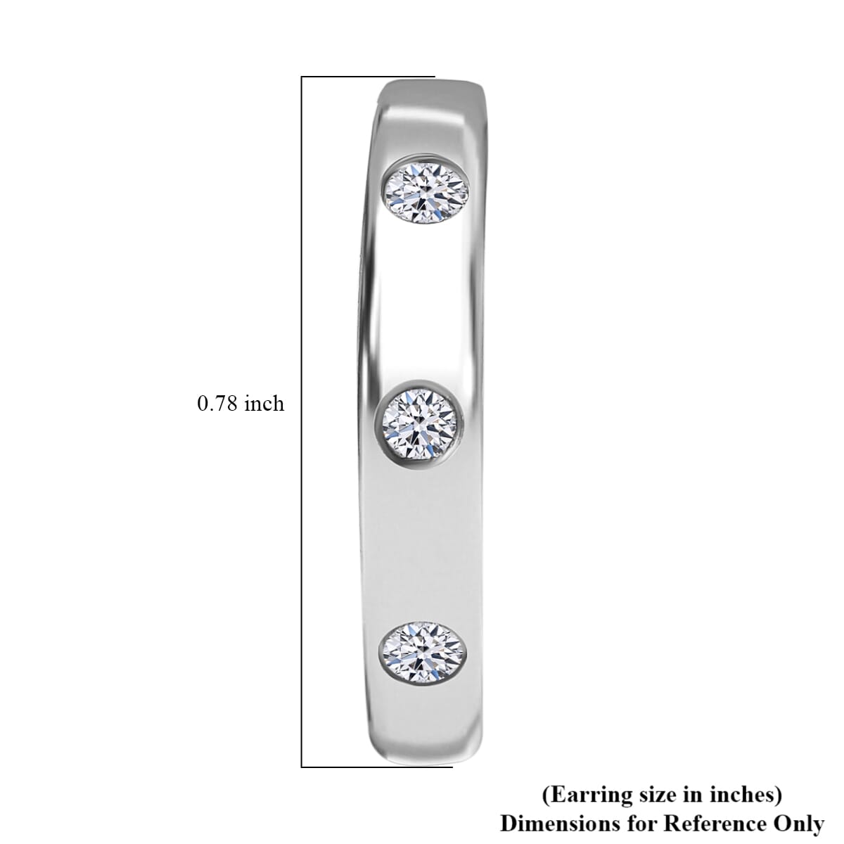 Luxuriant Lab Grown Diamond 0.33 ctw Hoop Earrings in Rhodium Over Sterling Silver  image number 4