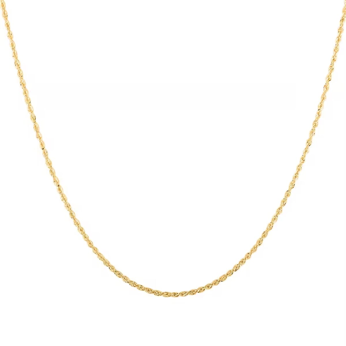 10K Yellow Gold 1.5mm Rope Chain Necklace 20 Inches 1.40 Grams image number 0