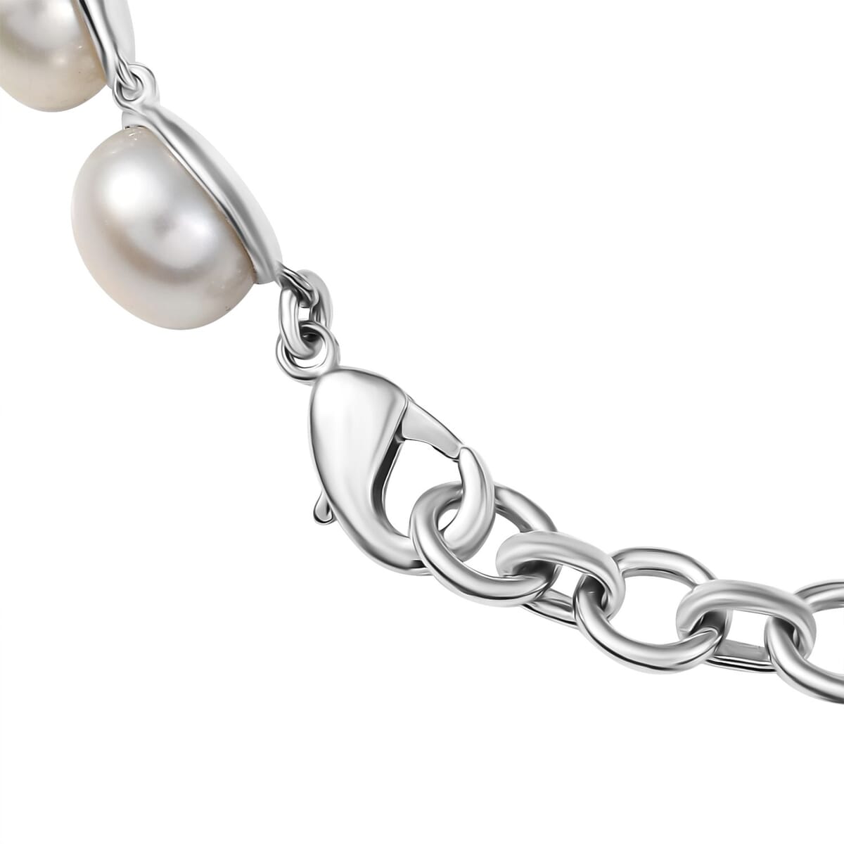 Ever True Freshwater Pearl Bracelet in Platinum Bond (6.50-8.0In) image number 3