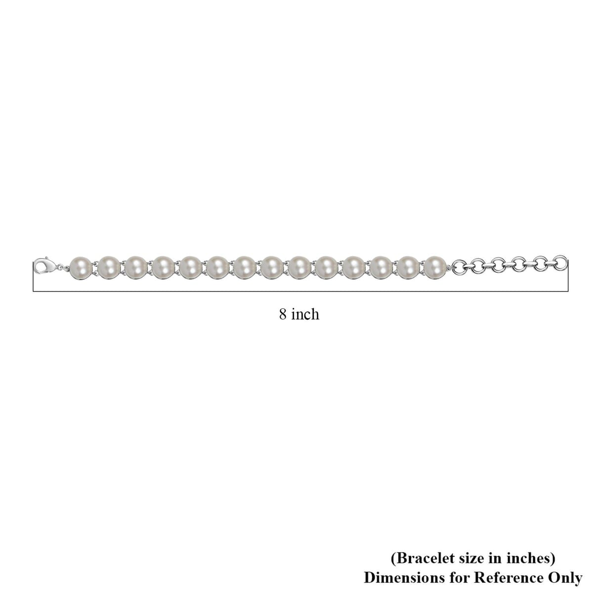 Ever True Freshwater Pearl Bracelet in Platinum Bond (6.50-8.0In) image number 4