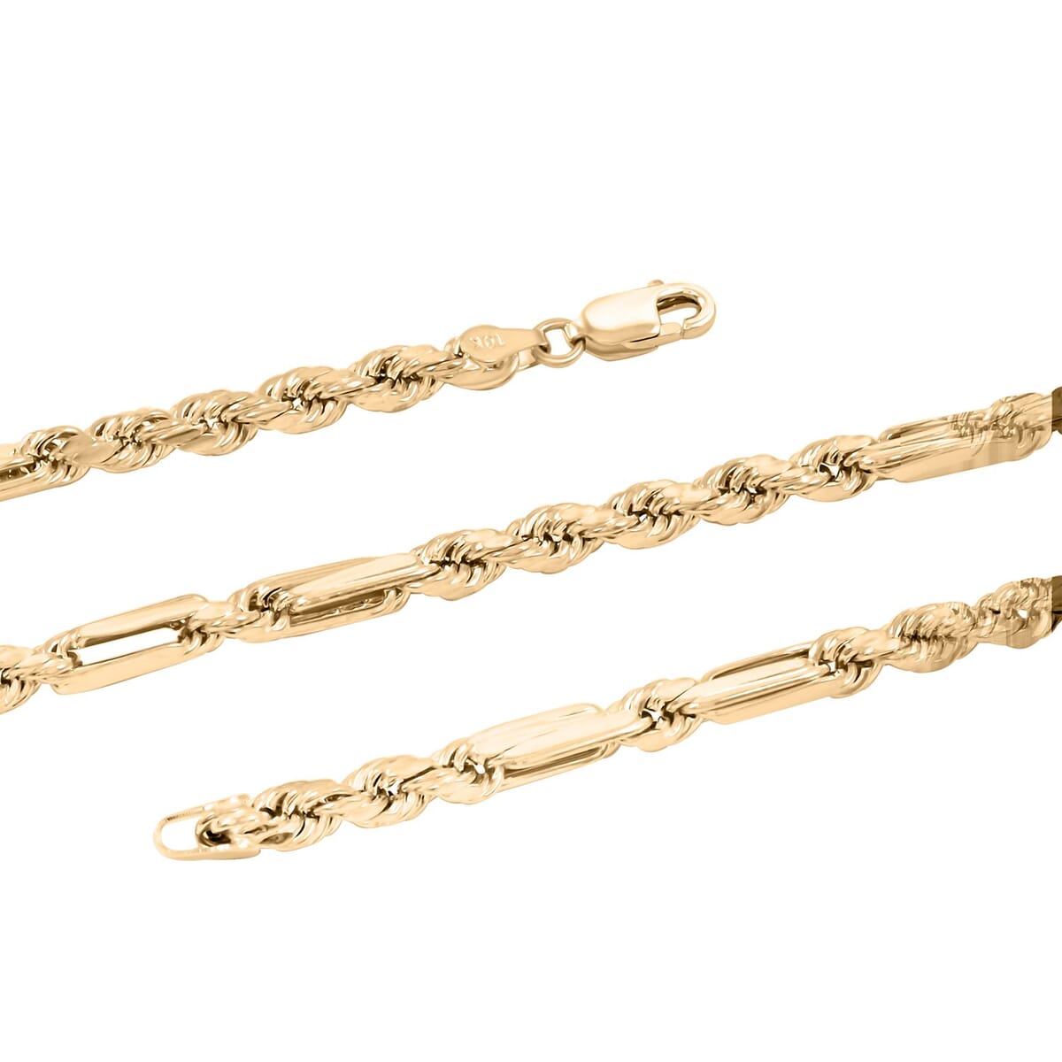 Milano Chain Necklace in 10K Yellow Gold 8 Grams 22 Inches image number 3