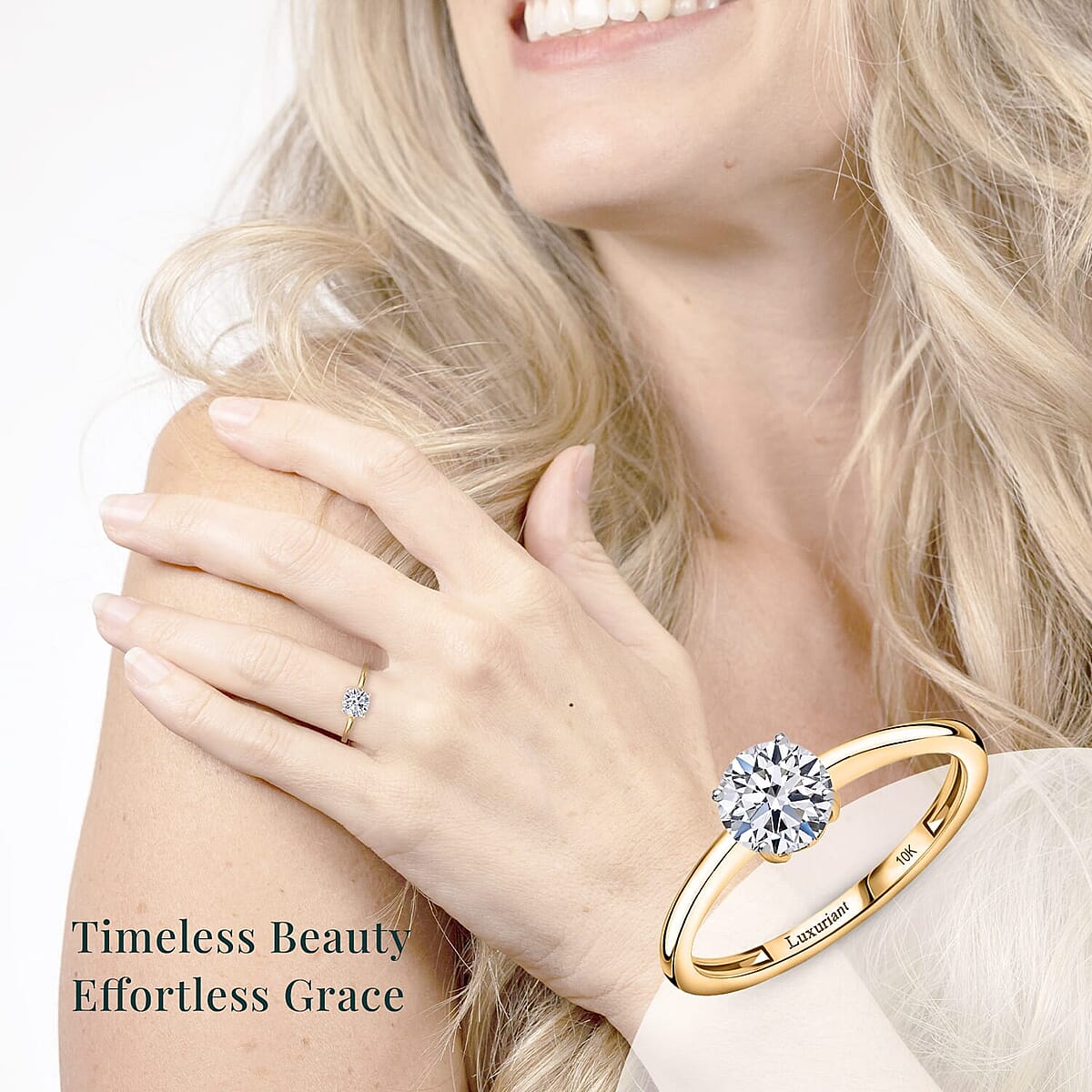 IGI Certified Luxuriant Lab Grown Diamond E-F VS 1.00 ctw Solitaire Ring in 10K Yellow Gold (Size 10) 1 (Del. in 10-12 Days) image number 1