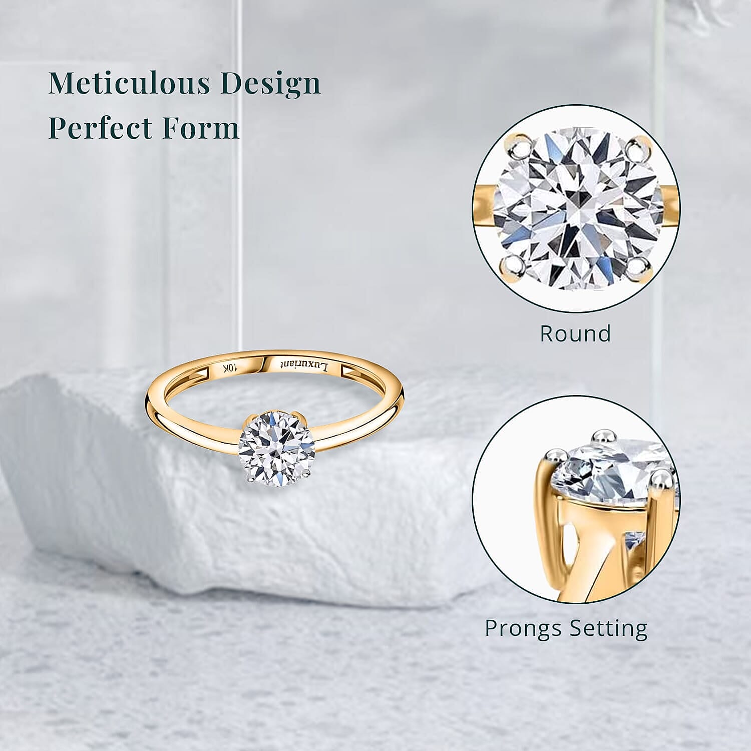 IGI Certified Luxuriant Lab Grown Diamond E-F VS 1.00 ctw Solitaire Ring in 10K Yellow Gold (Size 10) 1 (Del. in 10-12 Days)