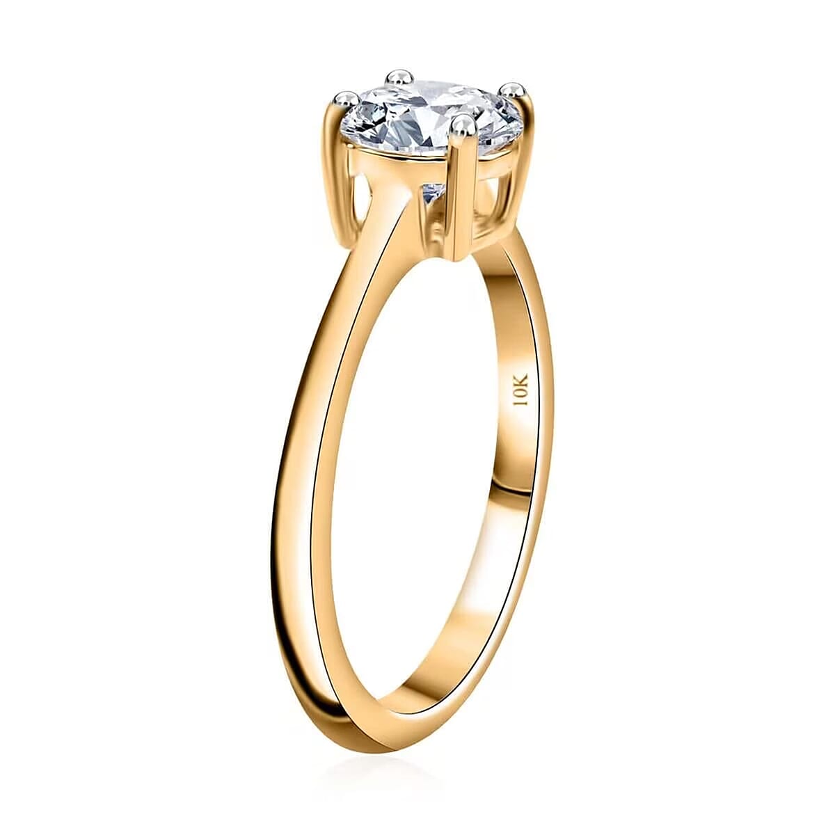IGI Certified Luxuriant Lab Grown Diamond E-F VS 1.00 ctw Solitaire Ring in 10K Yellow Gold (Size 10) 1 (Del. in 10-12 Days) image number 8