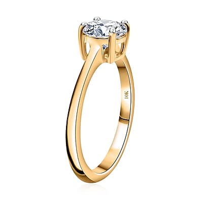 IGI Certified Luxuriant Lab Grown Diamond E-F VS 1.00 ctw Solitaire Ring in 10K Yellow Gold (Size 10) 1