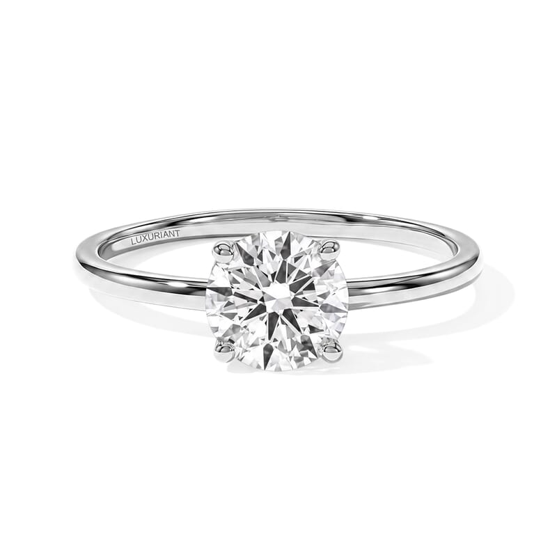 IGI Certified Luxuriant Lab Grown Diamond E-F VS 2.00 ctw Solitaire Ring in 10K White Gold (Size 5.0)