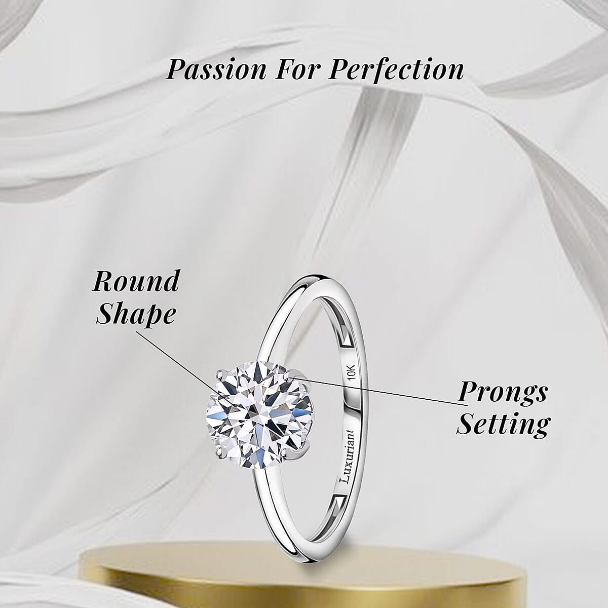 IGI Certified Luxuriant Lab Grown Diamond E-F VS 2.00 ctw Solitaire Ring in 10K White Gold (Size 9.0) (Del. in 10-12 Days) image number 5