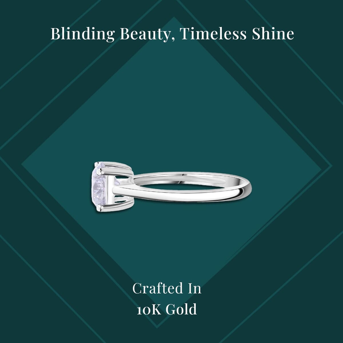 IGI Certified Luxuriant Lab Grown Diamond E-F VS Solitaire Ring in 10K White Gold (Size 10.0) 3.00 ctw image number 2