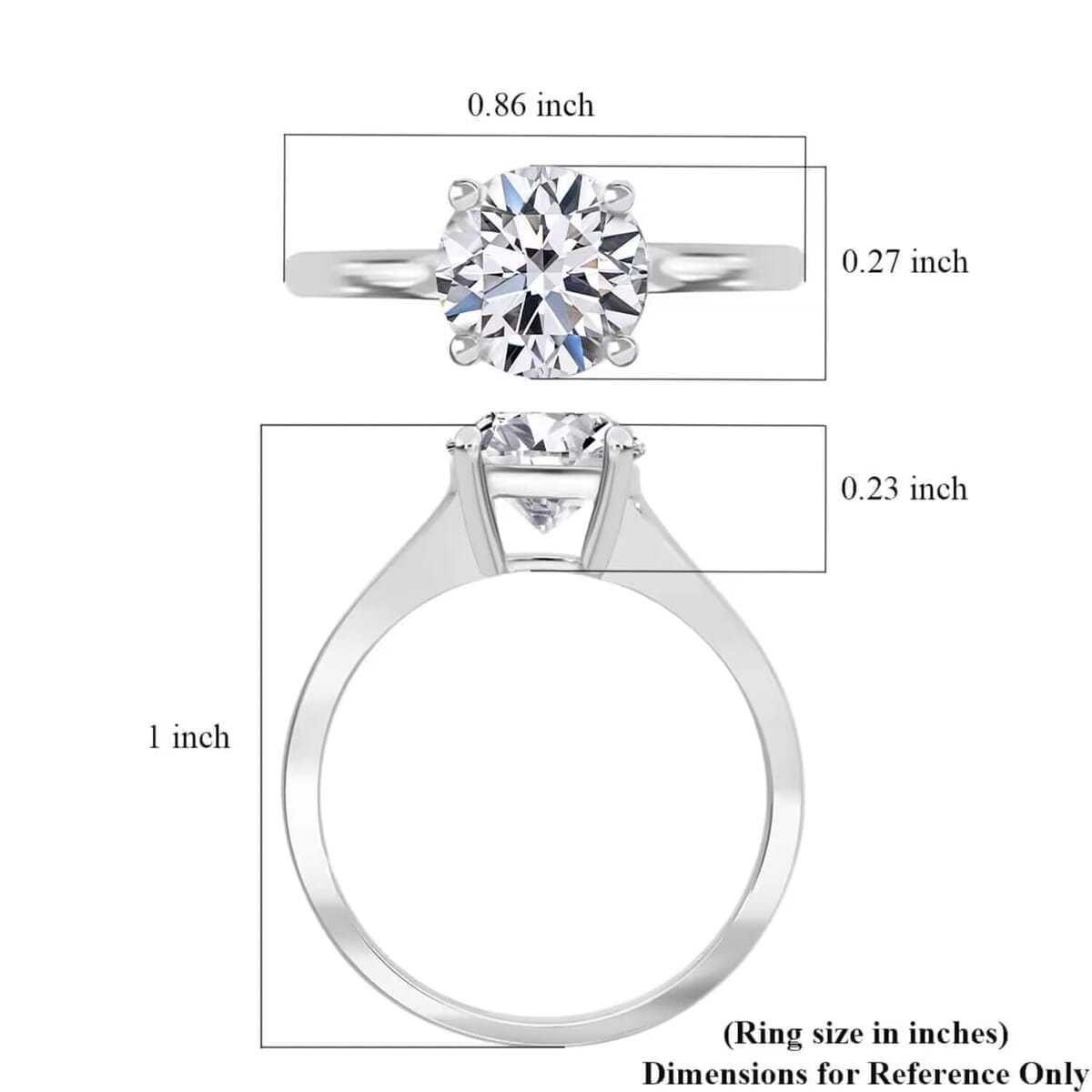 IGI Certified Luxuriant Lab Grown Diamond E-F VS Solitaire Ring in 10K White Gold (Size 10.0) 3.00 ctw image number 7