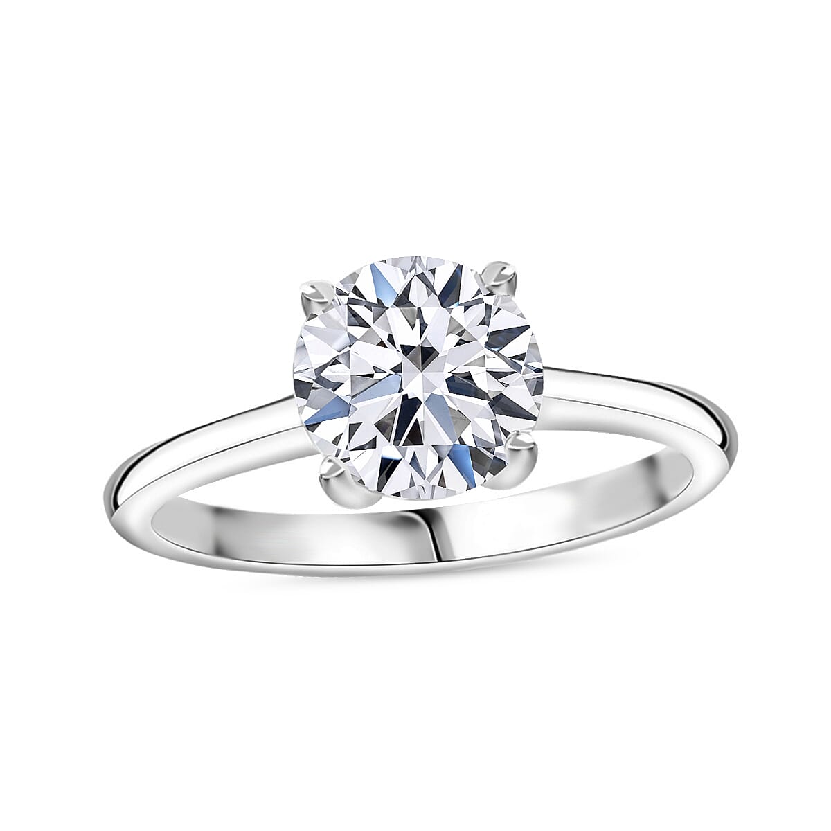 IGI Certified Luxuriant Lab Grown Diamond E-F VS 3.00 ctw Solitaire Ring in 10K White Gold (Size 6.0) image number 0