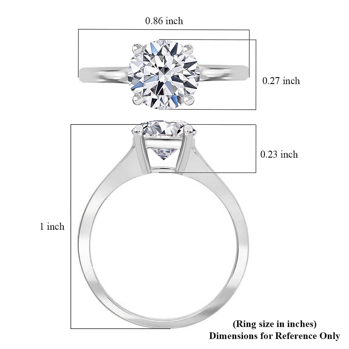 IGI Certified Luxuriant Lab Grown Diamond E-F VS 3.00 ctw Solitaire Ring in 10K White Gold (Size 6.0) image number 5