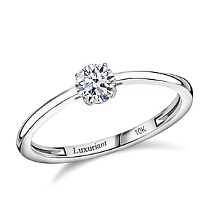 Luxuriant Lab Grown Diamond E-F VS 0.50 ctw Solitaire Ring in 10K White Gold (Size 8.5) (Del. in 10-12 Days)