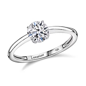 IGI Certified Luxuriant Lab Grown Diamond E-F VS 1.00 ctw Solitaire Ring in 10K White Gold (Size 10.0) (Del. in 10-12 Days)
