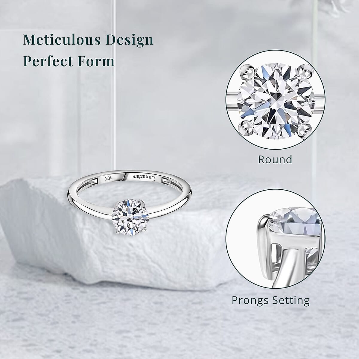 IGI Certified Luxuriant Lab Grown Diamond E-F VS 1.00 ctw Solitaire Ring in 10K White Gold (Size 10.0) (Del. in 10-12 Days) image number 5