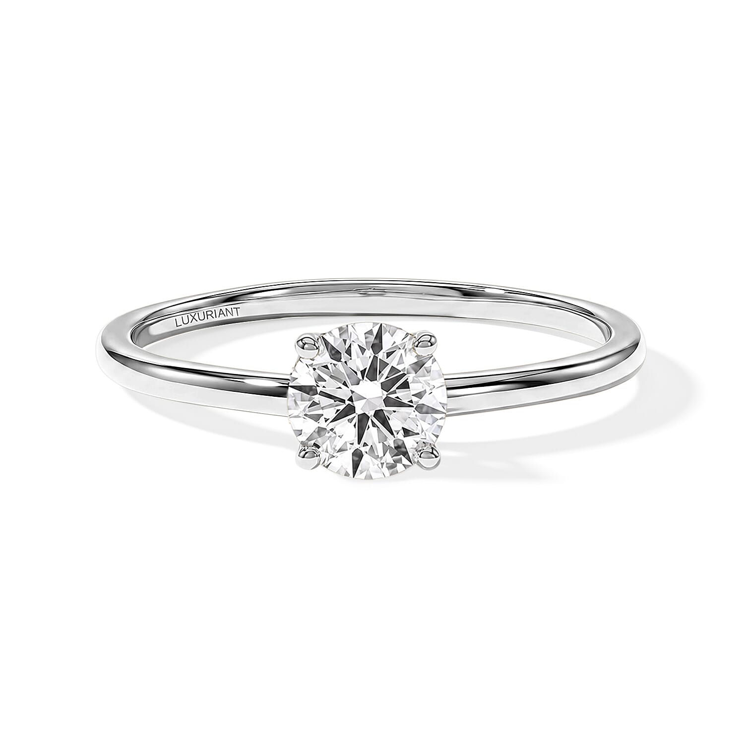 Luxuriant Lab Grown Diamond E-F VS Solitaire Ring in 10K White Gold (Size 10) 0.50