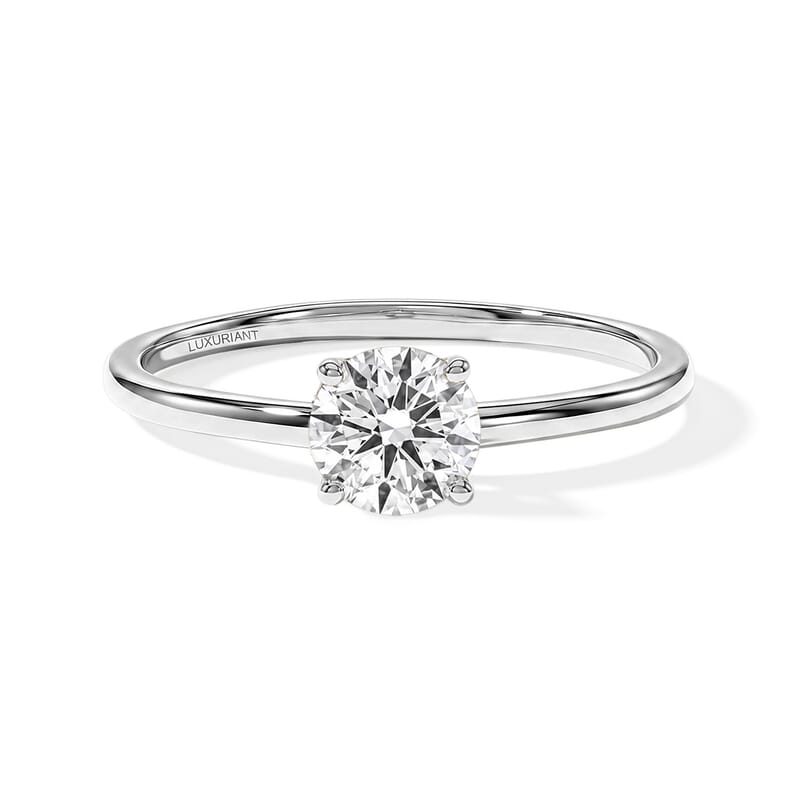 IGI Certified Luxuriant Lab Grown Diamond E-F VS 1.00 ctw Solitaire Ring in 10K White Gold (Size 4.0)