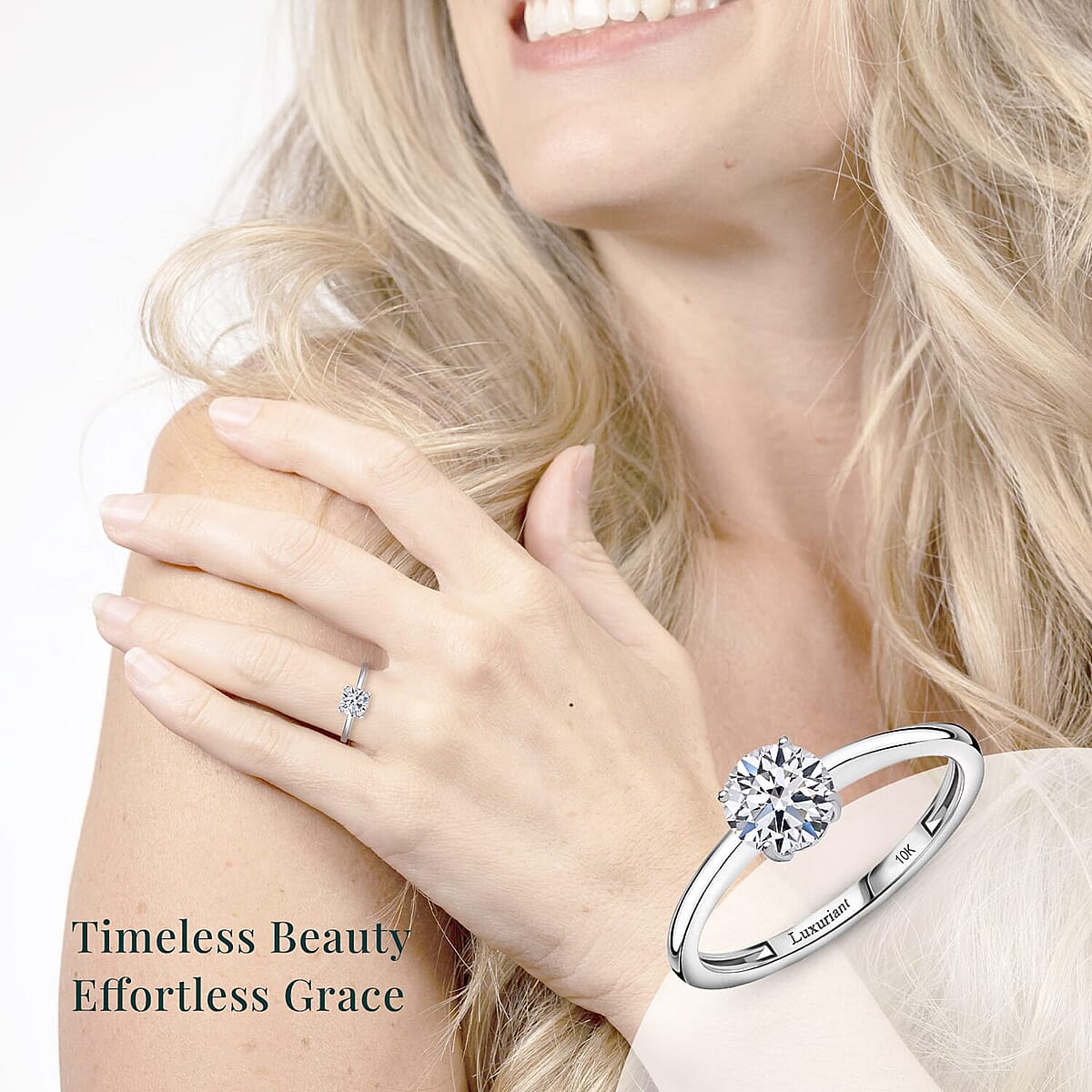 IGI Certified Luxuriant Lab Grown Diamond E-F VS 1.00 ctw Solitaire Ring in 10K White Gold (Size 6.0) (Del. in 10-12 Days) image number 1