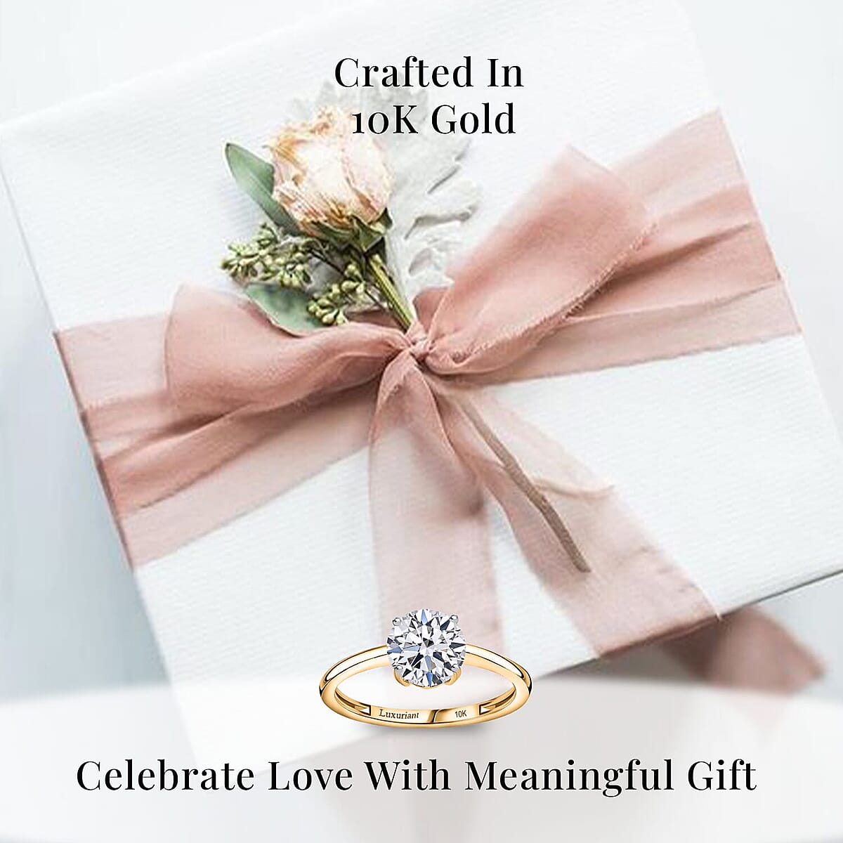 IGI Certified Luxuriant Lab Grown Diamond E-F VS 2.00 ctw Solitaire Ring in 10K Yellow Gold (Size 8.5) (Del. in 10-12 Days) image number 2